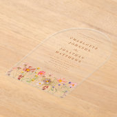 Boho Fall Wildblume Wedding Acryleinladungen (Ablage )