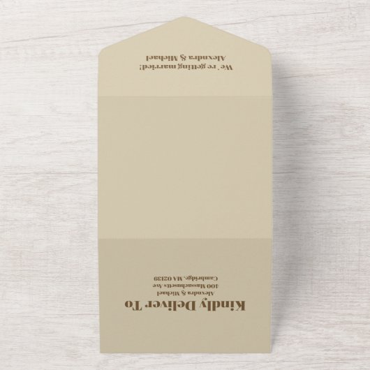 Boho Fall Wildblume Wedding All In One Einladung (Außenbereich)