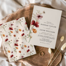 Boho Fall Wildblume Wedding