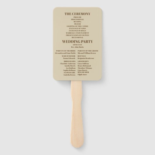 Boho Fall Wildblume Wedding Fächer (Rückseite)