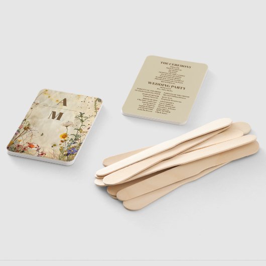 Boho Fall Wildblume Wedding Fächer (Non-assembled)