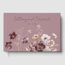 Boho Fall Wildblume Wedding Gästebuch