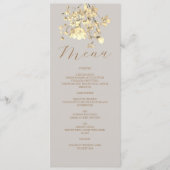 Boho Fall Wildblume Wedding Menu Menükarte (Vorderseite)