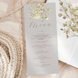 Boho Fall Wildblume Wedding Menu Menükarte