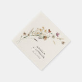 Boho Fall Wildblume Wedding Serviette (Ecke)