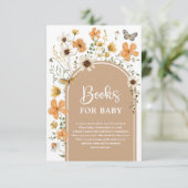 Boho Fall Wildblume Wiese Books for Baby Begleitkarte (Stehend Vorderseite)