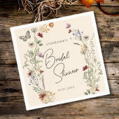 Boho Fall Wildblumen Brautparty Serviette