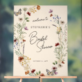 Boho Fall Wildblumen Hochzeitwillkommen Acrylschild (Neutral)