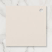 Boho Fall Wildflower Tan Beige Terracotta Wedding Geschenkanhänger (Rückseite)