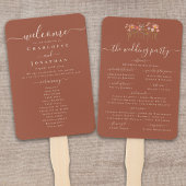 Boho Fall Wildflower Terracotta Wedding Ceremony Fächer