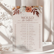 Boho Fall würde sie eher Brautparty spielen