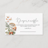 Boho fallen kleine Pilz-Windel-Lotterie Begleitkarte (Vorderseite)