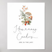 Boho fallen wild Pilze wie viele Bonbons Poster (Vorne)