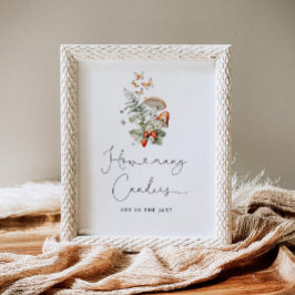 Boho fallen wild Pilze wie viele Bonbons Poster