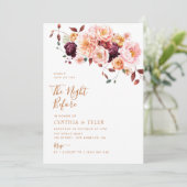 Boho fällt in der Nacht davor florierend Einladung (Stehend Vorderseite)