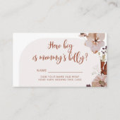 Boho fällt Kürbis, wie groß der Bauch der Mama ist Begleitkarte (Vorderseite)