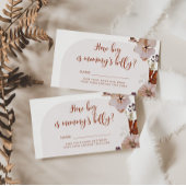 Boho fällt Kürbis, wie groß der Bauch der Mama ist Begleitkarte