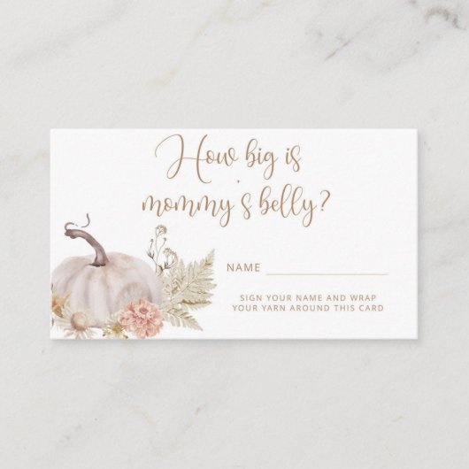 Boho fällt Kürbis, wie groß Mama's Bauchspeicheldr Begleitkarte (Vorderseite)