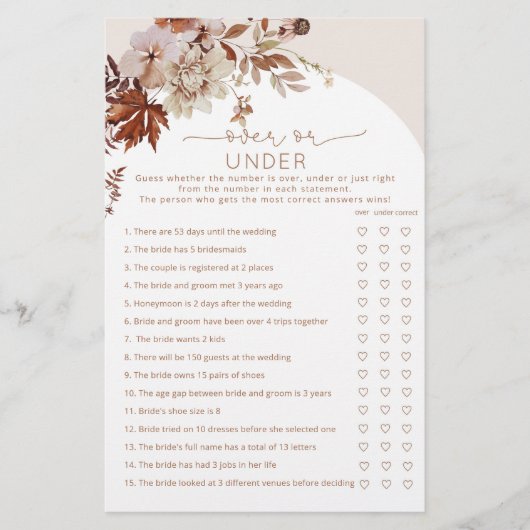 Boho fällt über oder unter Brautparty (Vorderseite)