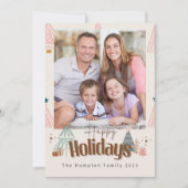 Boho Familie oder Unternehmen Weihnachtskarte Einladung (Vorderseite)