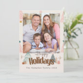 Boho Familie oder Unternehmen Weihnachtskarte Einladung (Stehend Vorderseite)