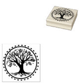Boho Family Tree Feathers Genealogie Gummistempel (Stempel)