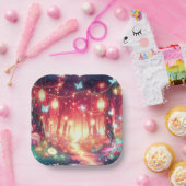 Boho Fantasy Enchanted Forest Baby Shower Pappteller (Party)