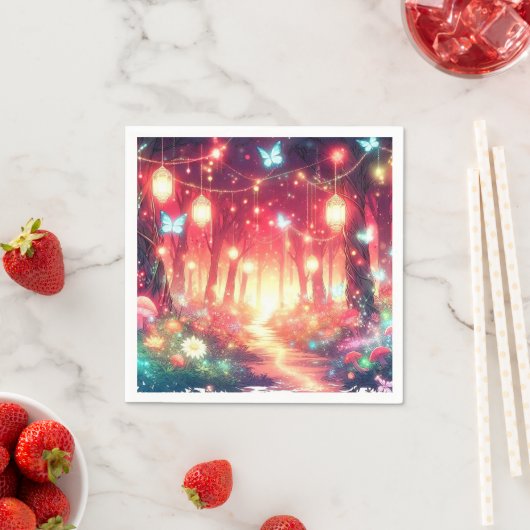 Boho Fantasy Enchanted Forest Baby Shower Serviette (Beispiel)