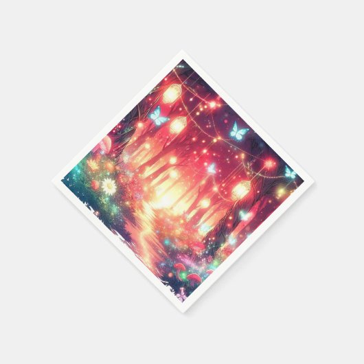 Boho Fantasy Enchanted Forest Baby Shower Serviette (Ecke)