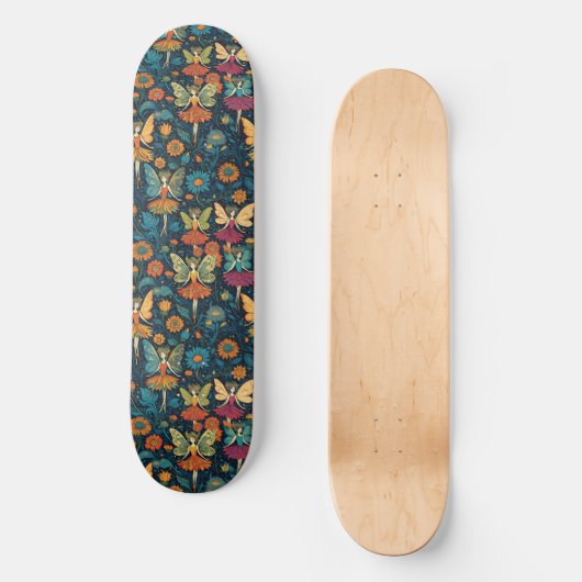 Boho Fantasy Fairies Skateboard (Vorderseite)