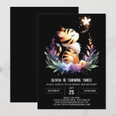 Boho Fantasy Tiger Birthday Einladung (Vorne/Hinten)