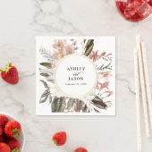 Boho Fantasy Watercolor Wedding Serviette (Beispiel)