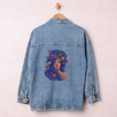 Boho Fantasy Woman mit Blumenhaar Jeansjacke (Hangar)