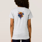 Boho Fantasy Woman mit Blumenhaar T-Shirt (Rückseite)