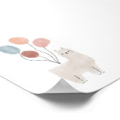 Boho Farbe Lama mit Balloonposter Poster (Ecke)