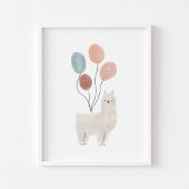 Boho Farbe Lama mit Balloonposter Poster