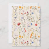 Boho Farbe Wildblume Brautdusche Einladung (Rückseite)