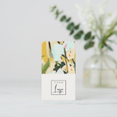 Boho farbenfroh-gelb-ockerfarbenes, farbenfroh ges visitenkarte (Stehend Vorderseite)