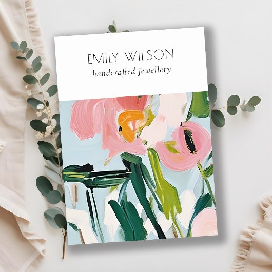 Boho farbenfroh gestrichene Blankenschmuck Visitenkarte