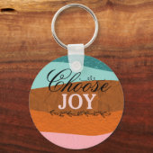 Boho farbenfroh inspirierende, positive Zitatkeych Schlüsselanhänger (Vorderseite)