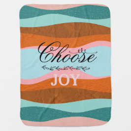 Boho farbenfroh inspirierendes, positives Zitat  Babydecke