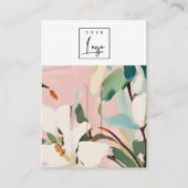 Boho farbenfroh rosa, Aquamarin gestrichen, geblüm Visitenkarte (Vorderseite)