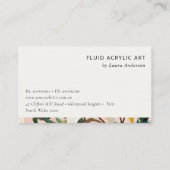 Boho farbenfroh rosa Aquamarines grün gestrichenes Visitenkarte (Rückseite)