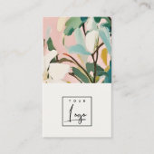 Boho farbenfroh rosa Aquamarines grün gestrichenes Visitenkarte (Vorderseite)