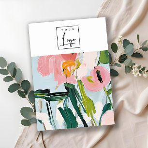 Boho farbenfroh rosa blau gestrichene Haoral Haipi Visitenkarte