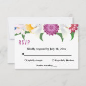 Boho farbenfrohe Blume Moderne Frühlingsblütenhoch RSVP Karte (Vorderseite)