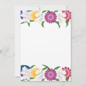 Boho farbenfrohe Blume Moderne Frühlingsblütenhoch Save The Date (Rückseite)