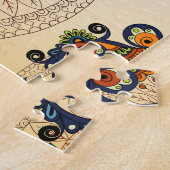 Boho farbenfrohe Fun Retro Muster Puzzle (Seite)