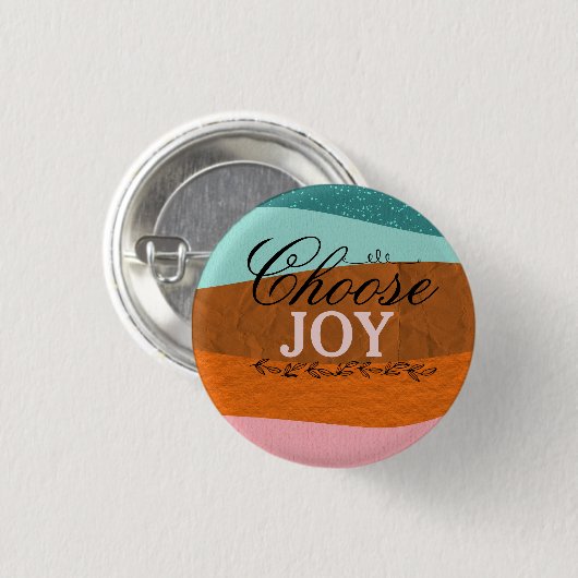 Boho farbenfrohe, inspirierende, positive Anführun Button (Vorne & Hinten)