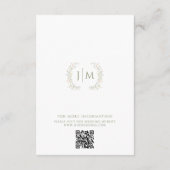 Boho farbenfrohe Wiese Blumenzettel Begleitkarte (Rückseite)